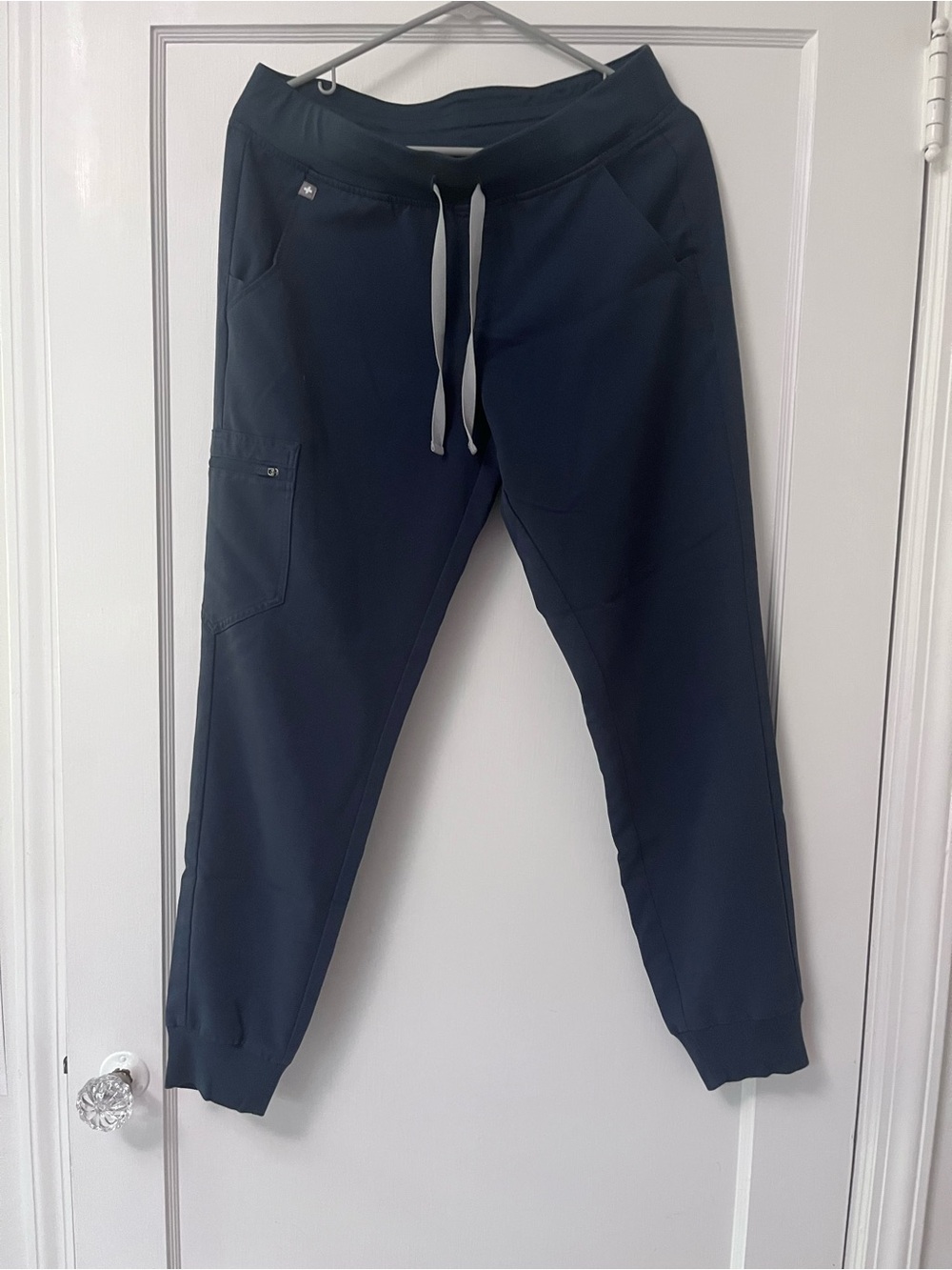 Figs Women’s Zamora Navy Blue Jogger Sweatpants with Drawstring